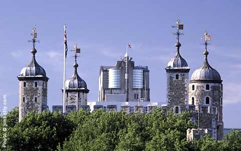 Four towers of the Tower of London