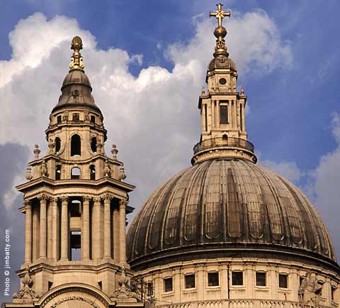 Dome and tower of St Paul's Cathedral