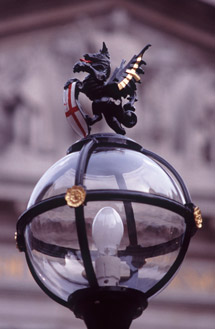 Dragon atop lamp, City of London