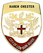 Karen Chester's City of London guide badge and link